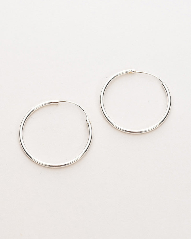 Small Classic Hoop Silver