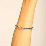 Bracelet en bambou argenté