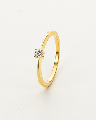 Colección Femme | Anillo Pers de plata bañado en oro 18k. Marca Vesiica.