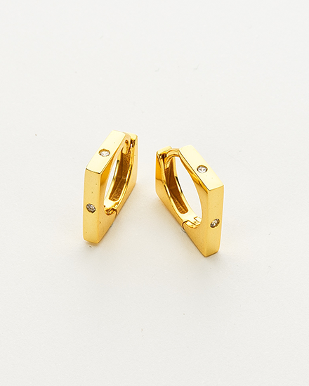 Colección Femme | Pendientes Ikal de plata bañados en oro 18k. Marca Vesiica.