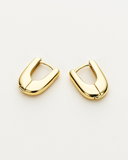 Colección Essentials | Pendientes Nette de plata bañados en oro 18k. Marca Vesiica.